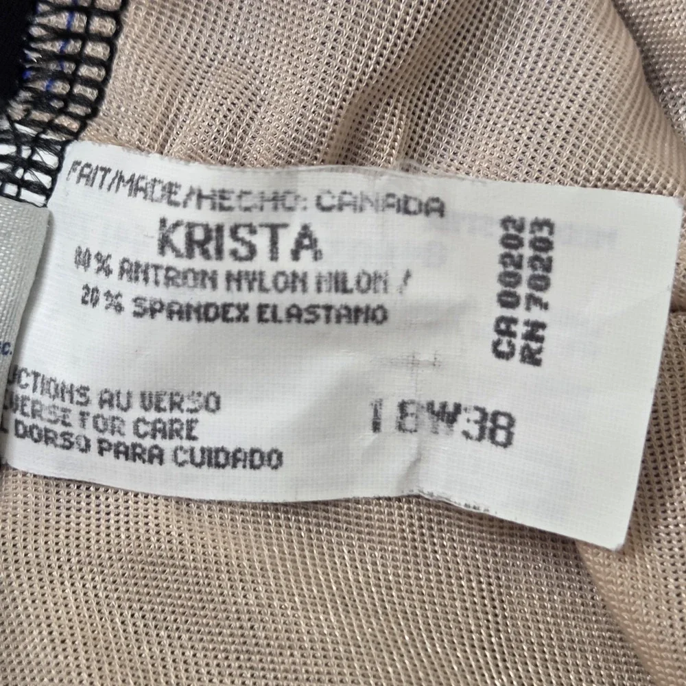 Vintage 90s Krista Womens Plus 18W Tummy Control Sears Swimsuit‎ Blue Zip NWT